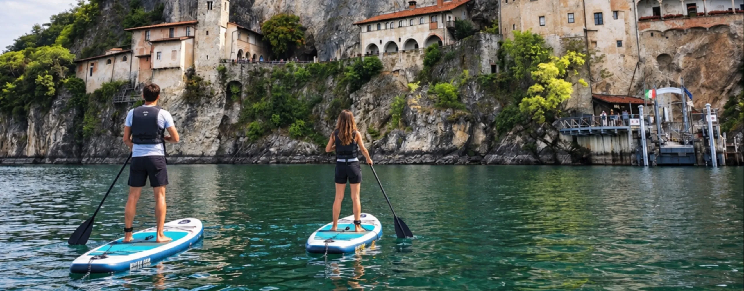 Stand up paddle a Reno, verso l'eremo di Santa Caterina del Sasso