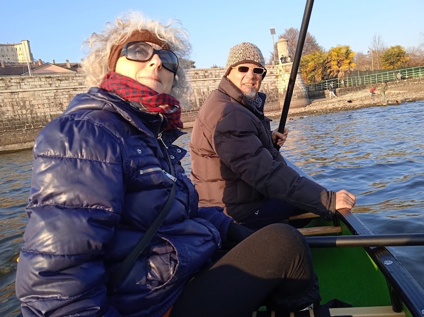 Canoa canadese ad Angera sul Lago Maggiore